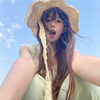 蓝天花朵